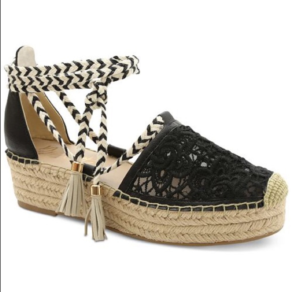 Nanette Lepore lace up espadrille sandals